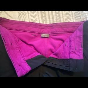 Eddie Bauer Black / Purple fleece lined pants Size 4/6